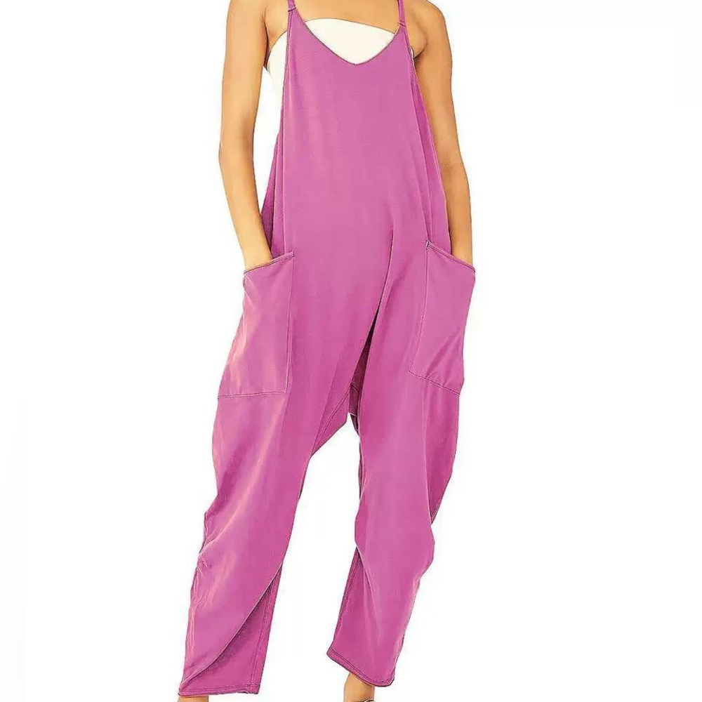 Boutique Wholesale Pink Sleeveless Jumpsuit with Pockets